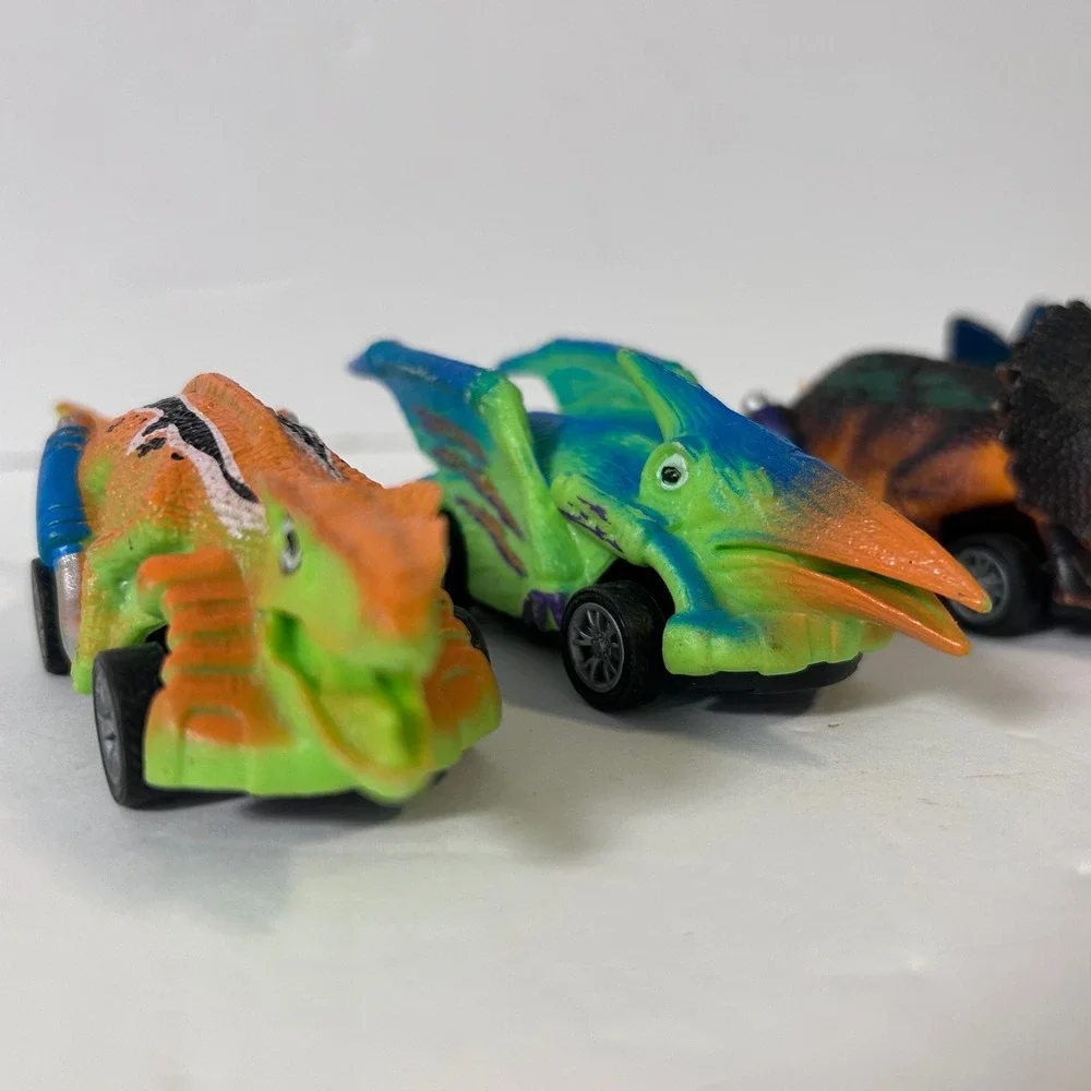 Dinosaur Pull Back Toy Cars Set of 5 Prehistoric Monster Truck Racing Vehicles